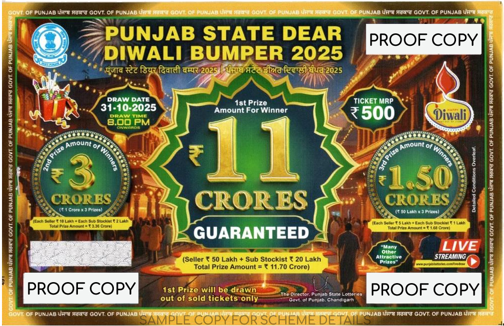 diwali2025-front Punjab State Lottery